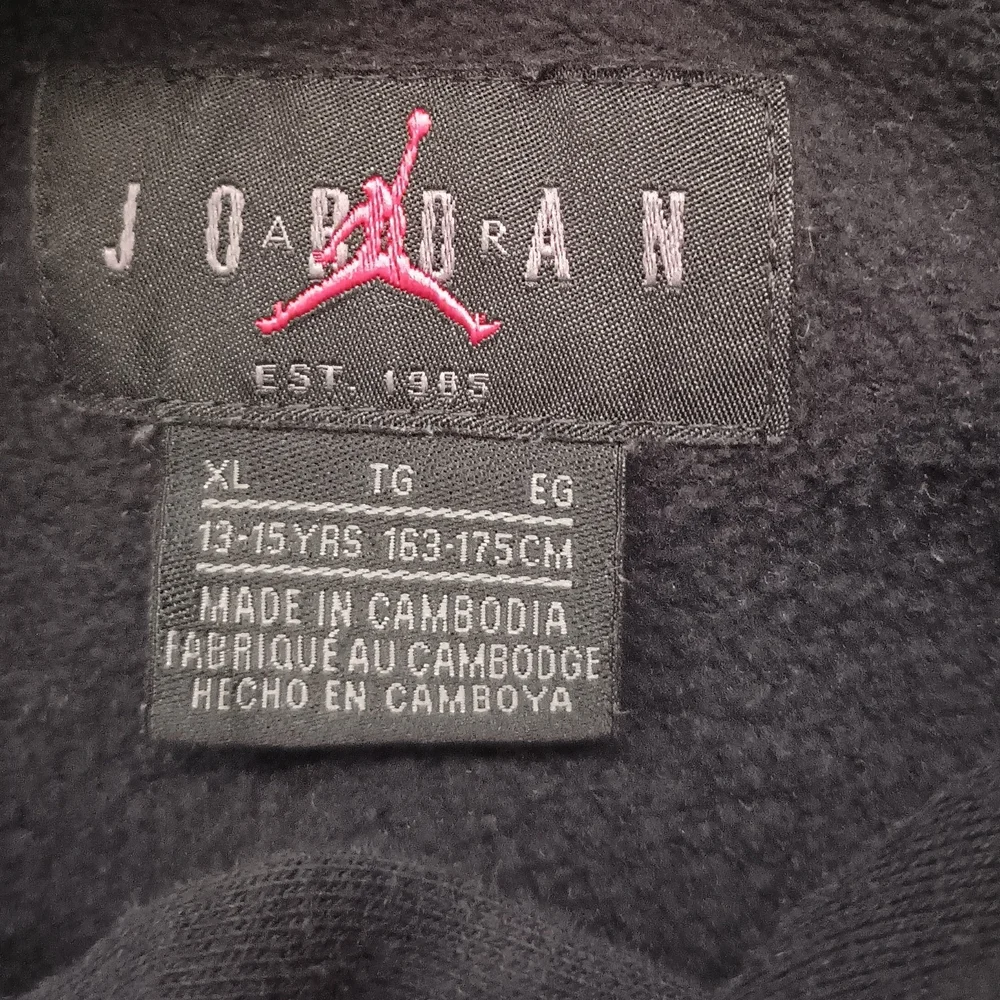 Jordan Black Hoodie with Gold Logo Size XL (Boy)✨
